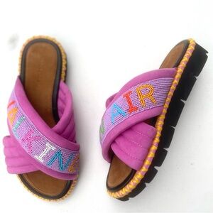 Rue De La Lune Womens Walking On Air Sandals Beaded Embellished Boho Size 36 6